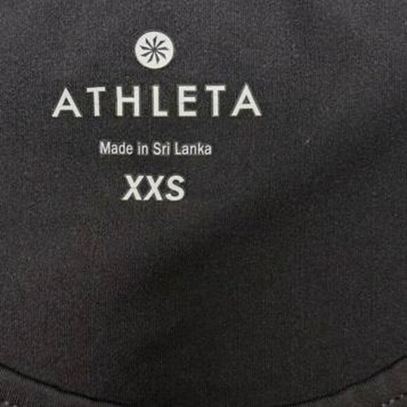 Athleta Women’s Black Fitted Full Length Cinched In Waist Casual Top Size XXS - Picture 6 of 6